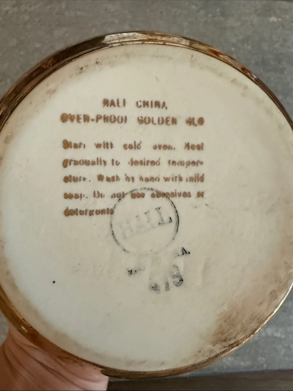 Hall China covered baking dish, 